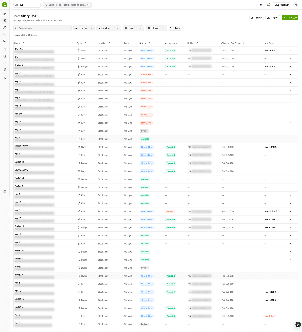 Full inventariekontroll