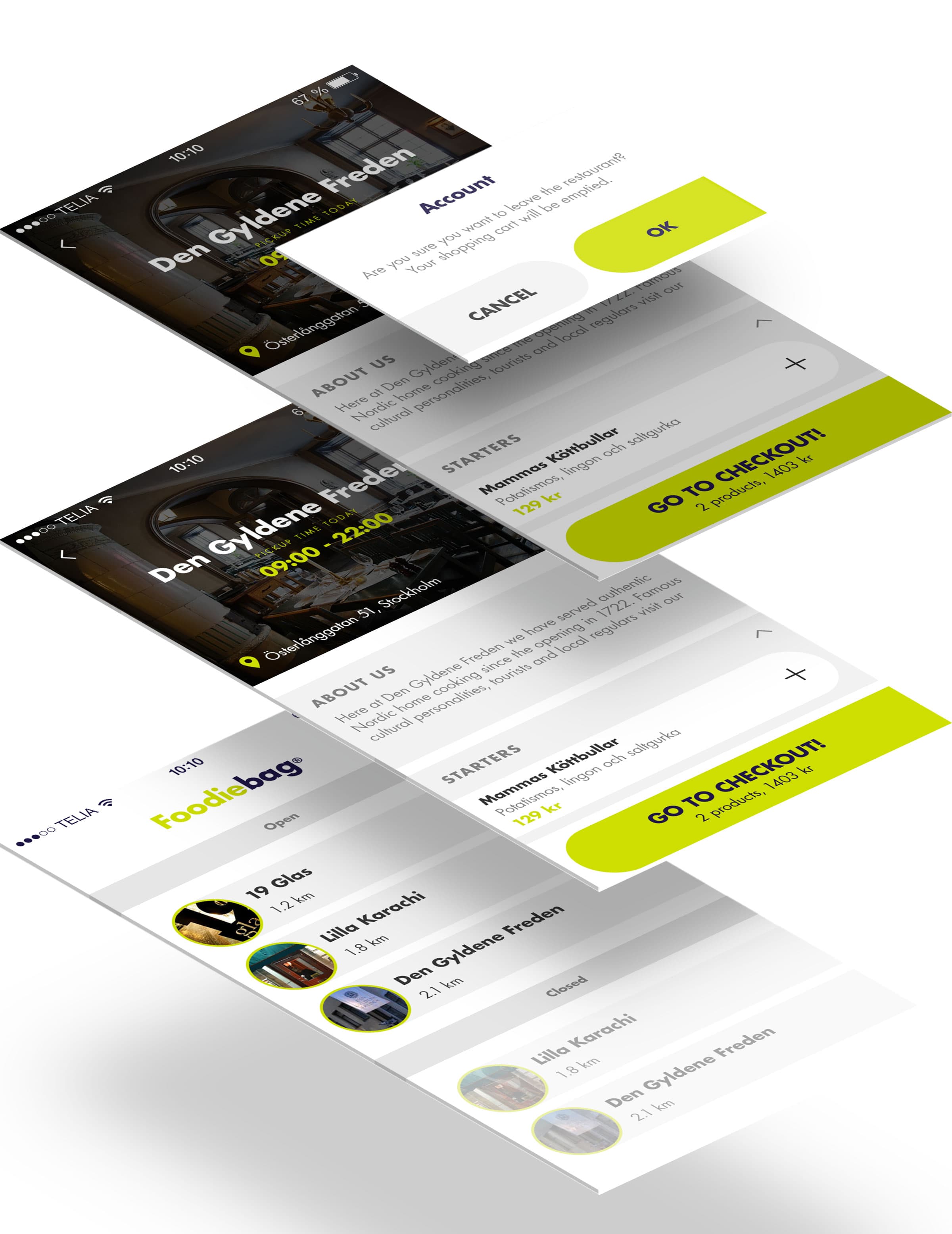 Foodiebag mobile app